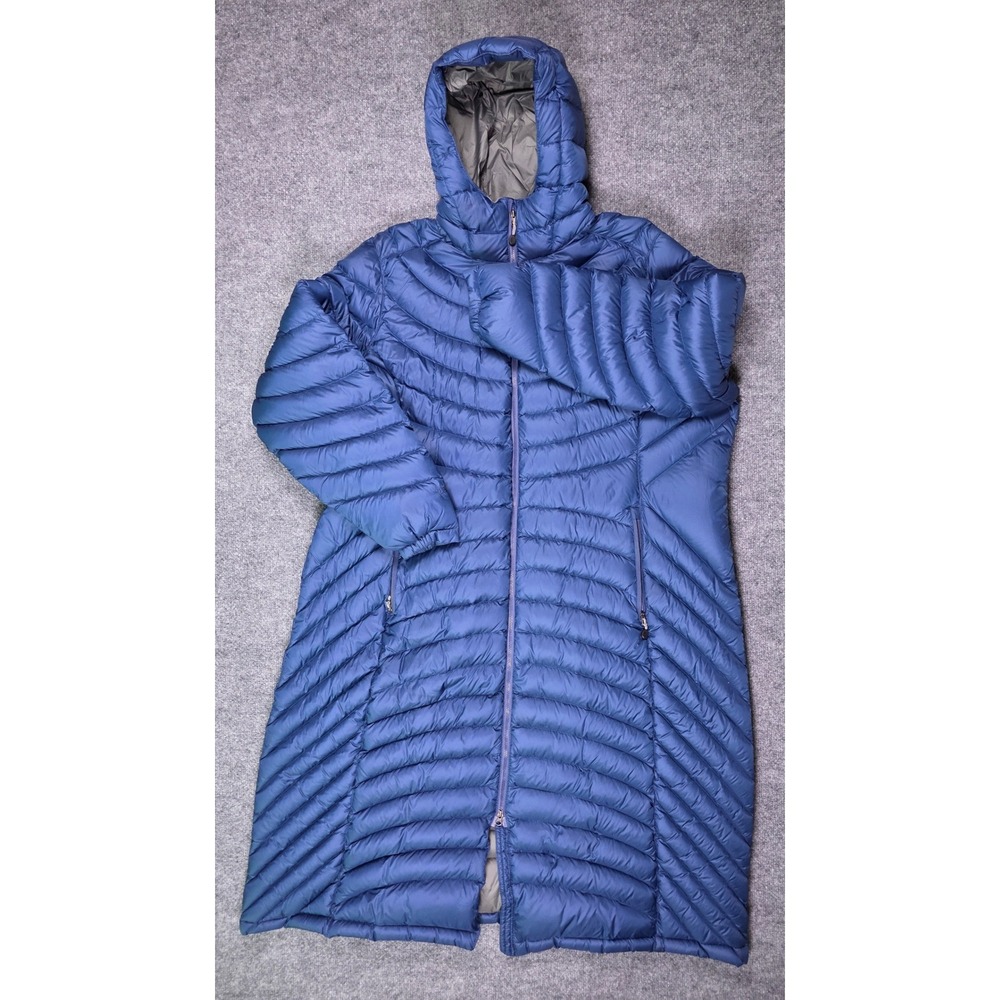 L.L.Bean Ultralight 850 Down Hooded Coat Womens 3X Plus Blue Puffer DownTek